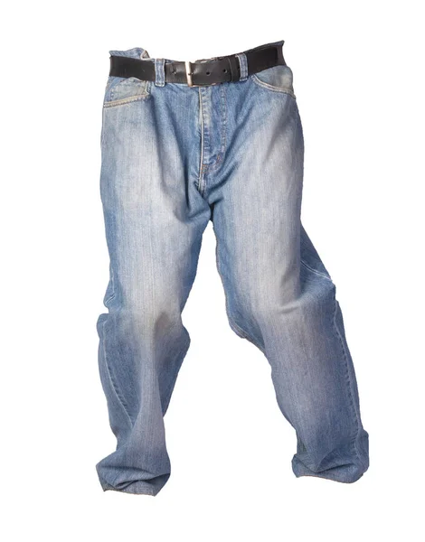 Blå jeans isolerad på vit bakgrund. Vackra jeans — Stockfoto