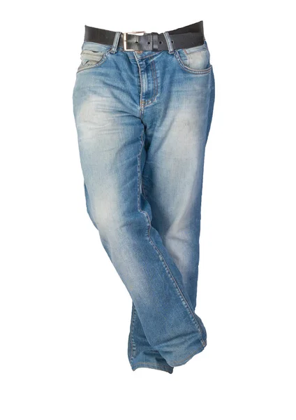 Blue jeans geïsoleerd op een witte achtergrond. Mooie jeans — Stockfoto