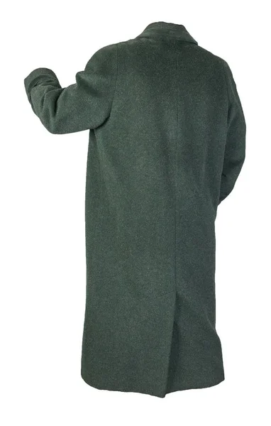Dámský vlněný kabát s kapucí Izolované na bílém pozadí. — Stock fotografie