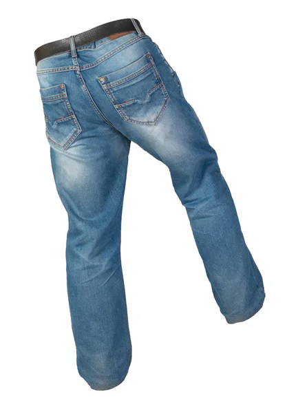 Blaue Jeans isoliert auf weißem Hintergrund.schöne Jeans — Stockfoto