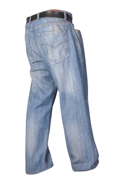 Blå jeans isolerad på vit bakgrund. Vackra jeans — Stockfoto