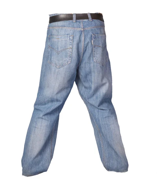 Blå jeans isolerad på vit bakgrund. Vackra jeans — Stockfoto