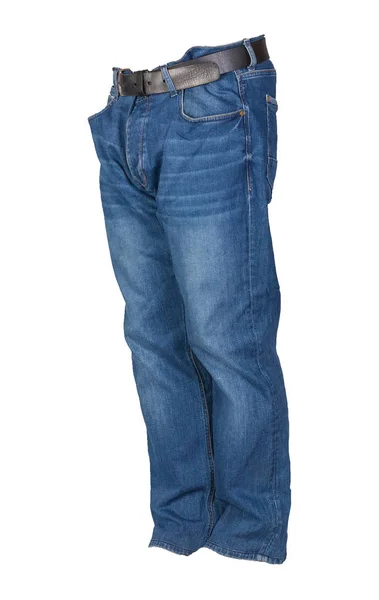 Blå jeans isolerad på vit bakgrund. Vackra jeans — Stockfoto