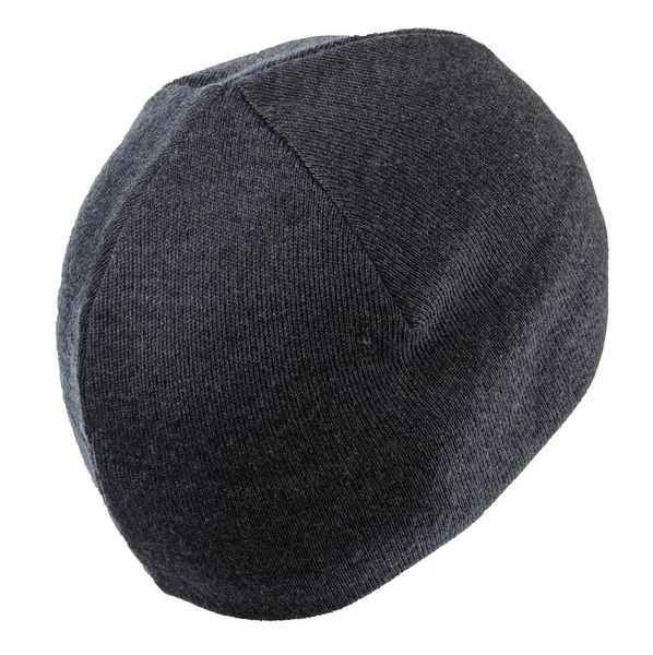 Chapéu de malha isolado em um fundo branco. chapéu elegante. moda — Fotografia de Stock