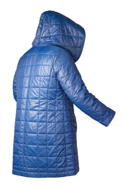 Kapüşonlu kadın ceketi beyaz arka planda izole edilmiş..