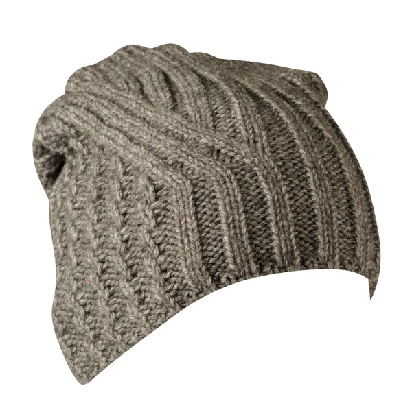 Knitted hat isolated on a white background. stylish hat. fashion accessory for casual style — 스톡 사진