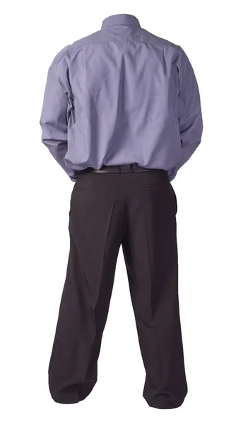 Camisa masculina e calças isoladas no fundo branco . — Fotografia de Stock