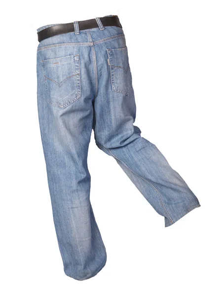 Blue jeans geïsoleerd op een witte achtergrond. Mooie jeans — Stockfoto