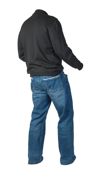 Herentrui en jeans geïsoleerd op witte achtergrond.casual kleding — Stockfoto