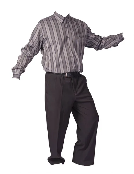 Men's shirt and pants isolated on white background. — Stock Photo, Image