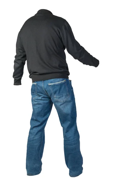 Herrtröja och jeans isolerad på vit bakgrund.avslappnad propp — Stockfoto
