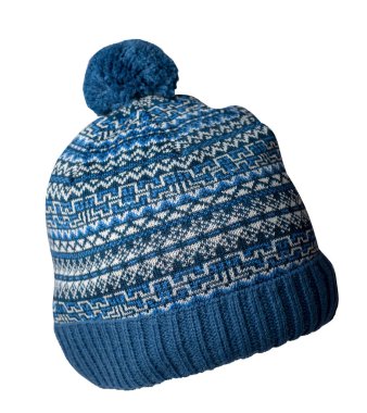   Örgü şapka beyaz arkaplanda izole