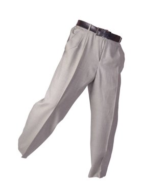 Pantolonlar beyaz arka planda izole edilmiş. Moda adamı pantolonu.