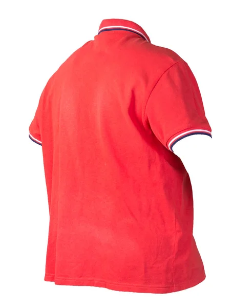 Футболка с коротким рукавом на белом фоне хлопчатобумажной рубашки. Случайный стиль — стоковое фото