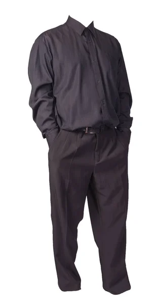 Men's shirt and pants isolated on white background. — Stock Photo, Image