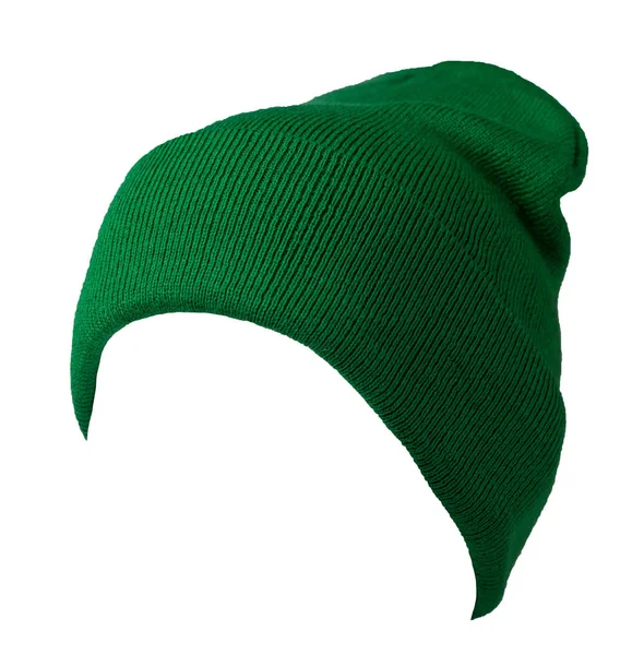 Pletený klobouk izolovaný na bílém pozadí. stylový klobouk. móda — Stock fotografie