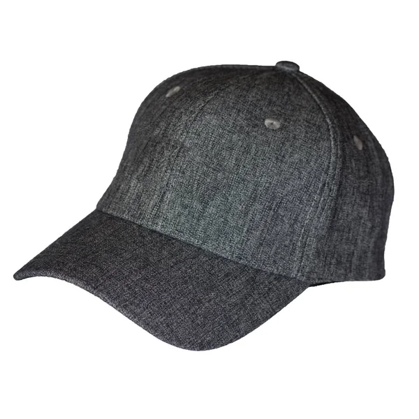 Gorra Béisbol Gris Oscuro Aislado Sobre Fondo Blanco Estilo Deportivo — Foto de Stock