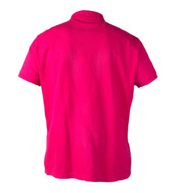 Kısa kollu kırmızı tişört beyaz arka plan pamuk gömleğine izole edilmiş. Sıradan stil