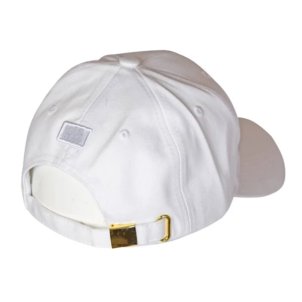 White Baseball Cap Isolated White Background Sporty Style Summer Hat — 图库照片