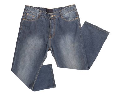 Beyaz arka planda izole edilmiş gri kotlar. Güzel günlük kot pantolon manzarası. .