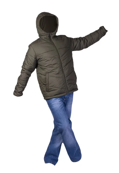 Hakki Herenjas Blauwe Jeans Geïsoleerd Witte Achtergrond Casual Kleding — Stockfoto