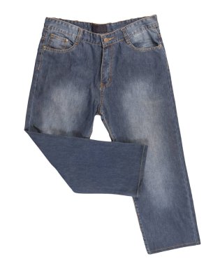 Beyaz arka planda izole edilmiş gri kotlar. Güzel günlük kot pantolon manzarası..