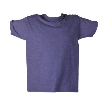 Heather 'ın beyaz arka planda izole edilmiş eski bir donanma tişörtü. yaz pamuğu kısa kollu tişört