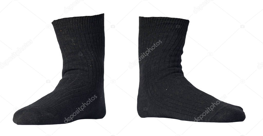 cotton purple black socks isolated on a white background. summer accessories