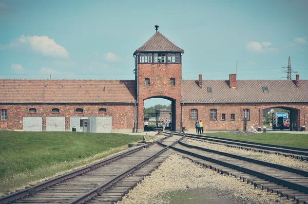 Campo de concentración Auschwitz-Birkenau II en Brzezinka, Polonia . —  Fotos de Stock