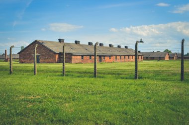 Toplama kampı Auschwitz Birkenau'da II Brzezinka, Polonya.