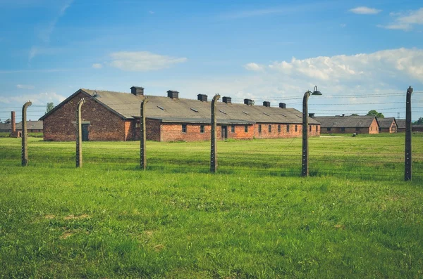 Campo de concentración Auschwitz Birkenau II en Brzezinka, Polonia . —  Fotos de Stock