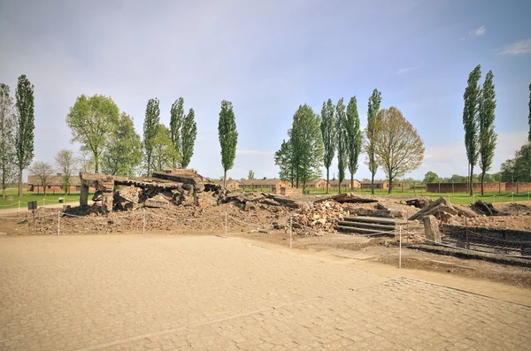 Campo de concentración Auschwitz Birkenau II en Brzezinka, Polonia . —  Fotos de Stock