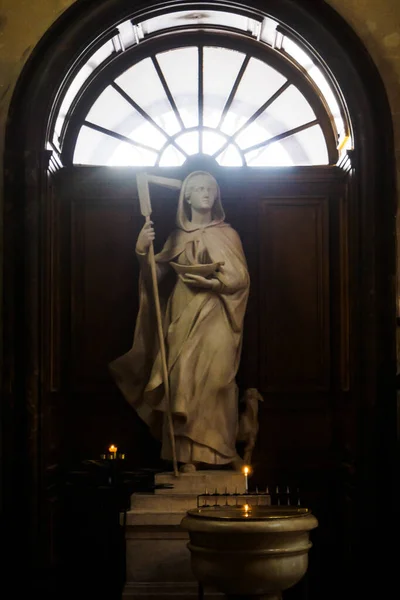 Une Bougie Pour Faucheuse Dans Église Saint Paul Paris — Photo