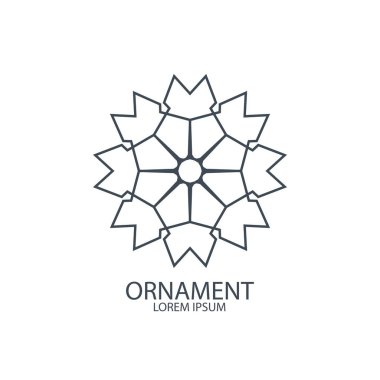 Geometrik logo veya dekorasyon, vektör çizim simgesi