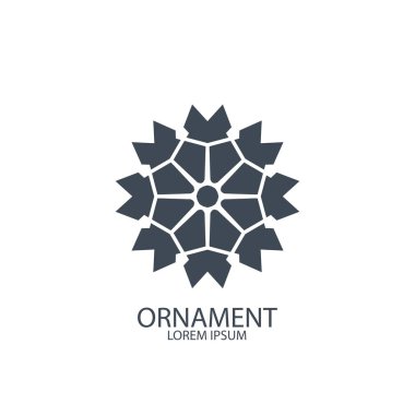 Geometrik logo veya dekorasyon, vektör çizim simgesi