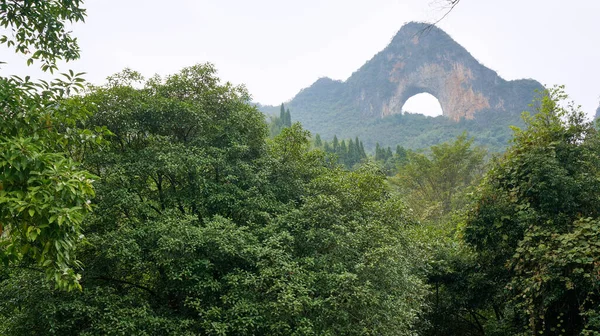 Gyönyörű Táj Hegyek Sziklák Yangshuo Guilin Kína — Stock Fotó