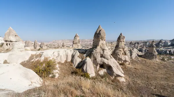Landschaft Mit Seltsamen Sandsteinfelsen Kappadokien Türkei — Stockfoto
