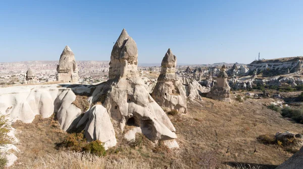 Erstaunliche Landschaft Mit Seltsamen Sandsteinfelsen Kappadokien Türkei — Stockfoto