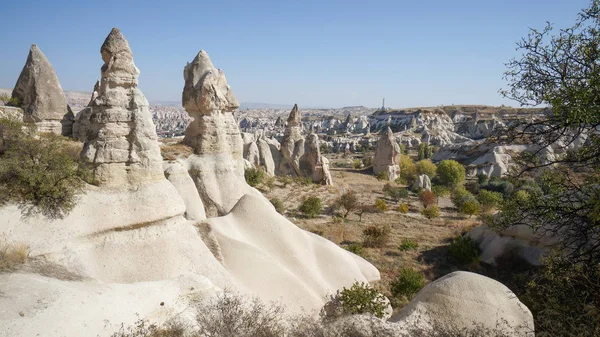 Удивительный Пейзаж Странными Песчаными Скалами Каппелии Турция — стоковое фото