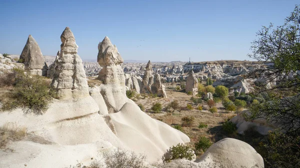 Erstaunliche Landschaft Mit Seltsamen Sandsteinfelsen Kappadokien Türkei — Stockfoto