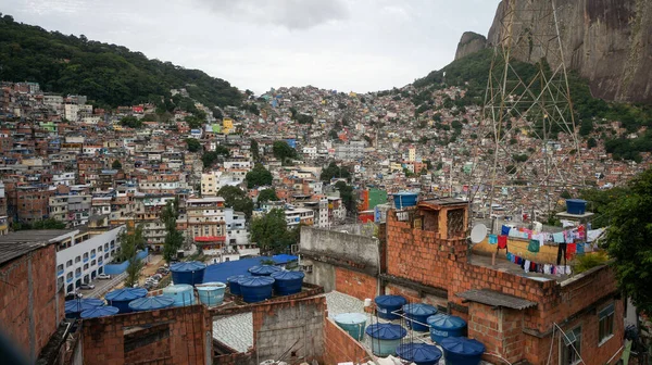 Rocinha Maior Favela Brasil Localizada Zona Sul Rio Janeiro Entre — Fotografia de Stock