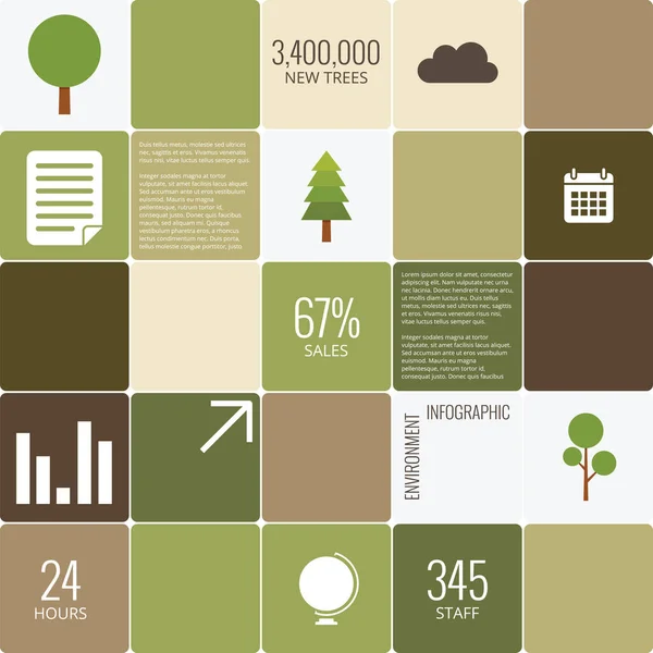 Infográfico Com Estilo Grade Para Ambiente —  Vetores de Stock