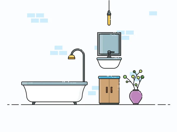 Banyo iç mimarisi ve modern tasarım.