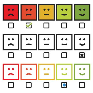 Gülümseme ile tatmin oranı yüz ikon varyasyonu