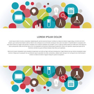 Renkli simge ve yatay yerleşime sahip bilgi grafiği