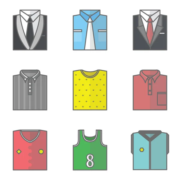 Square Modern Icon Clothes Linear Design — Stock Vector