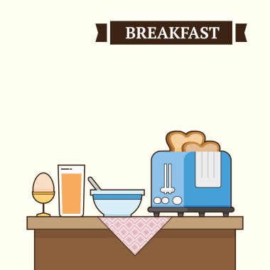 Sabahları masada bir sürü kahvaltı.