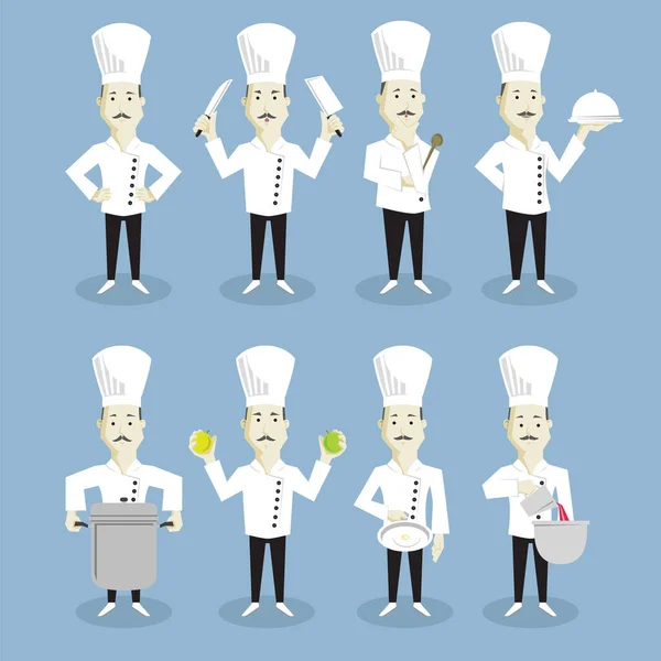 Chef Com Bigode Cartoon Frontal Com Pose Pele Diferentes Vetores De Bancos De Imagens Sem Royalties