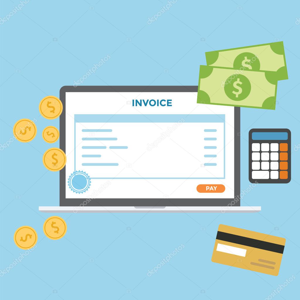 Pay your invoice bill online via internet