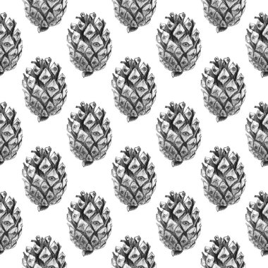 Sorunsuz çam kozalakları desen